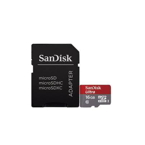 Carte Mémoire SanDisk Ultra Android microSDHC 16GB + SD Adapter 98MB/s