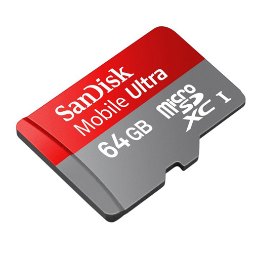 Carte Mémoire SanDisk Ultra Android microSDXC 64GB + SD Adapter 100MB/s