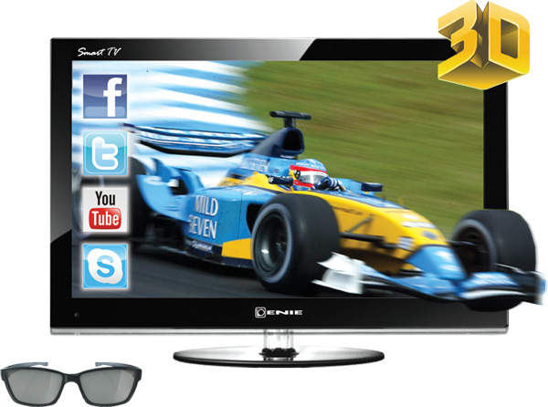 T�l�viseur ENIE LED SMART-TV-3D ELES47-11
