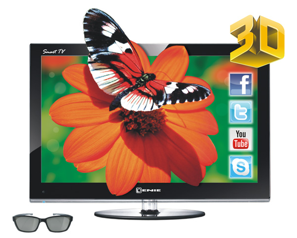 T�l�viseur ENIE LED SMART-TV-3D ELES55-11