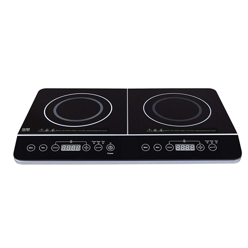 Silver style Table de cuisson induction double 001182
