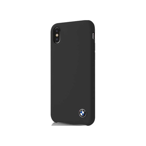 Coques BMW SILICONE & LEATHER CASE IPHONE X BLACK