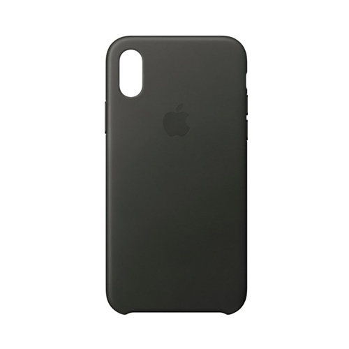 Coques Apple LEATHER CASE IPHONE X CHARCOAL GRAY