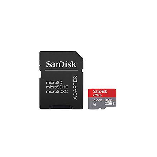 Carte Mémoire SanDisk Ultra Android microSDHC 32GB + SD Adapter 98MB/s
