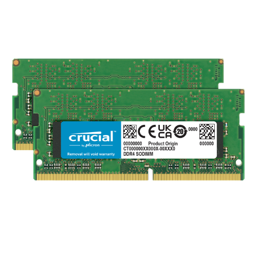 Mémoire vive Crucial 64GB Kit (32GBx2) DDR4-3200 SODIMM CL22 (CT2K32G4SFD832A)